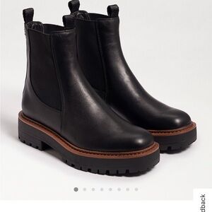 Sam Edelman Black Leather Ankle Boots